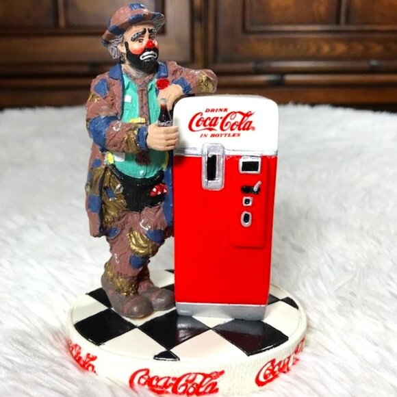 Vintage Coca-Cola Limited Edition Emmett Kelly The Pause That Refreshes Figurine - Picture 1 of 8